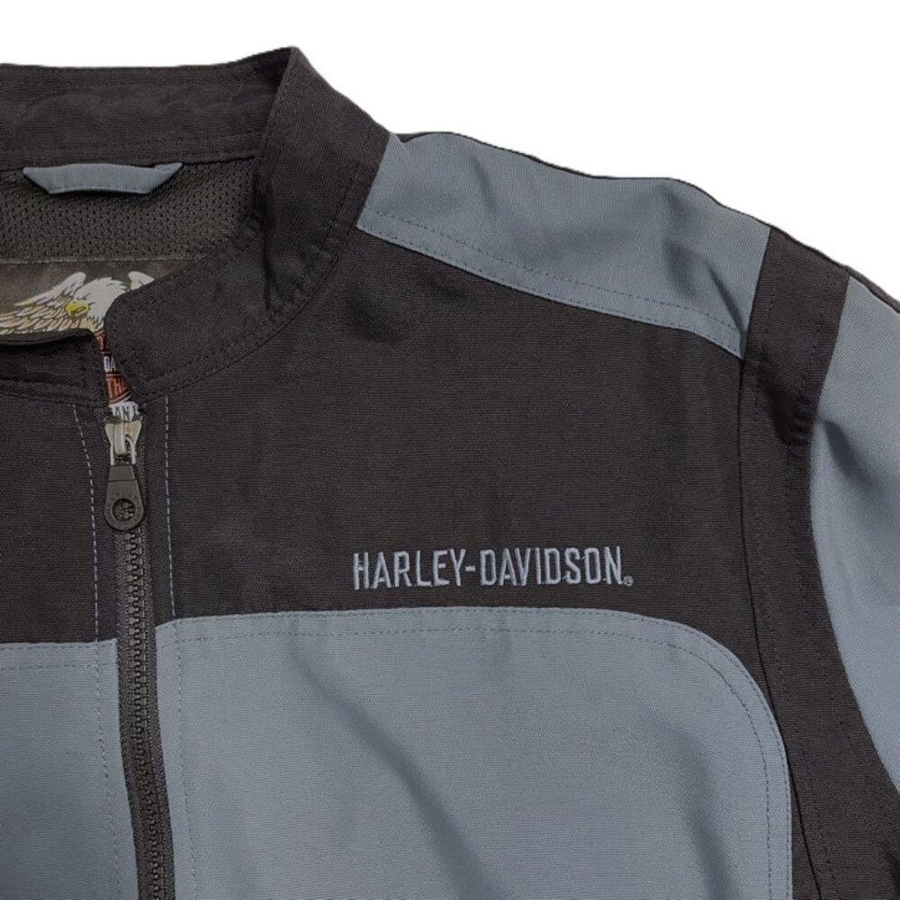 Harley-Davidson Jacket Mens Large Nylon Full Zip Pockets 97533-10VM 2009 Vtg - Picture 6 of 15